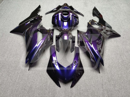 Yamaha R6 2017-2022 Gloss Purple & Blue Chameleon with Black ABS Fairings | Monster Fairings
