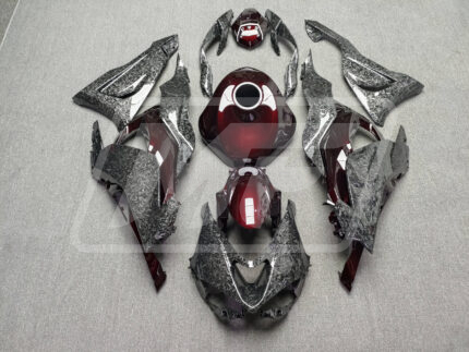 Kawasaki ZX6R 2024-2026 Gloss Forged Carbon Fiber Style & Red Carbon Fiber Style ABS Fairings | Monster Fairings