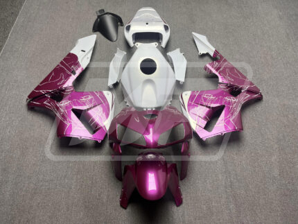 Honda CBR600RR 2005-2006 Gloss Pink & White with Gold Pearl Flakes ABS Fairings | Monster Fairings