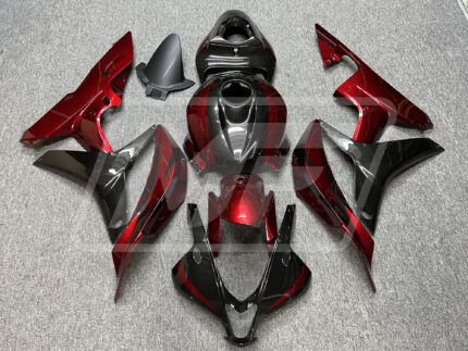 Honda CBR600RR 2007-2008 Gloss Candy Red & Black ABS Fairings | Monster Fairings