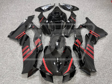 Kawasaki ZX10R 2021-2025 Gloss Black & Red ABS Fairings | Monster Fairings