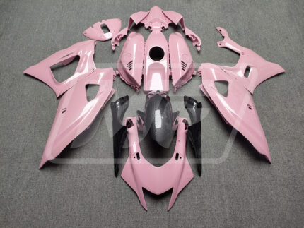 Yamaha R7 2021-2025 Gloss Baby Pink & Black Carbon Fiber Style ABS Fairings | Monster Fairings
