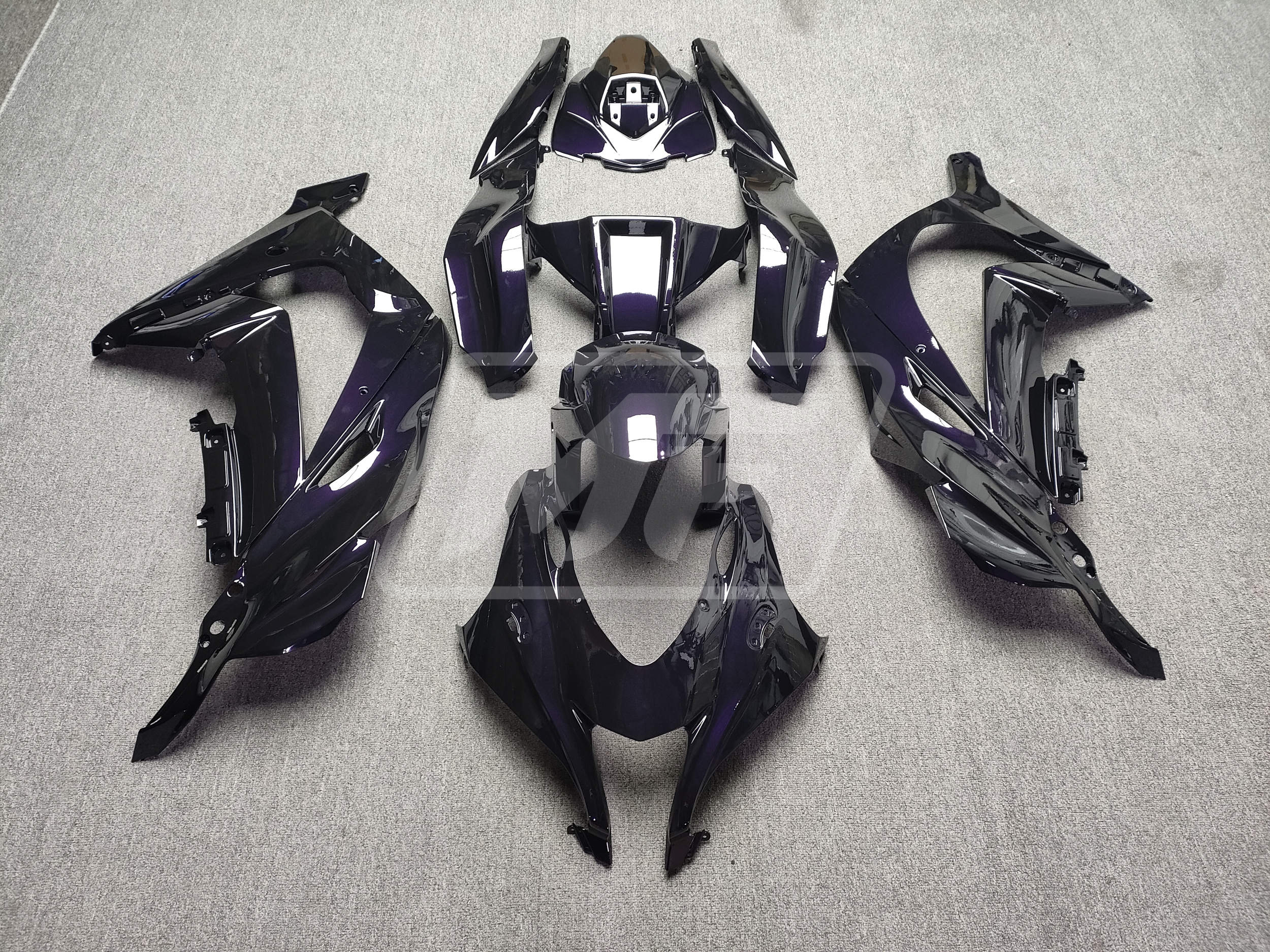 Kawasaki ZX10R 2016-2020 Gloss Black & Violet Chameleon ABS