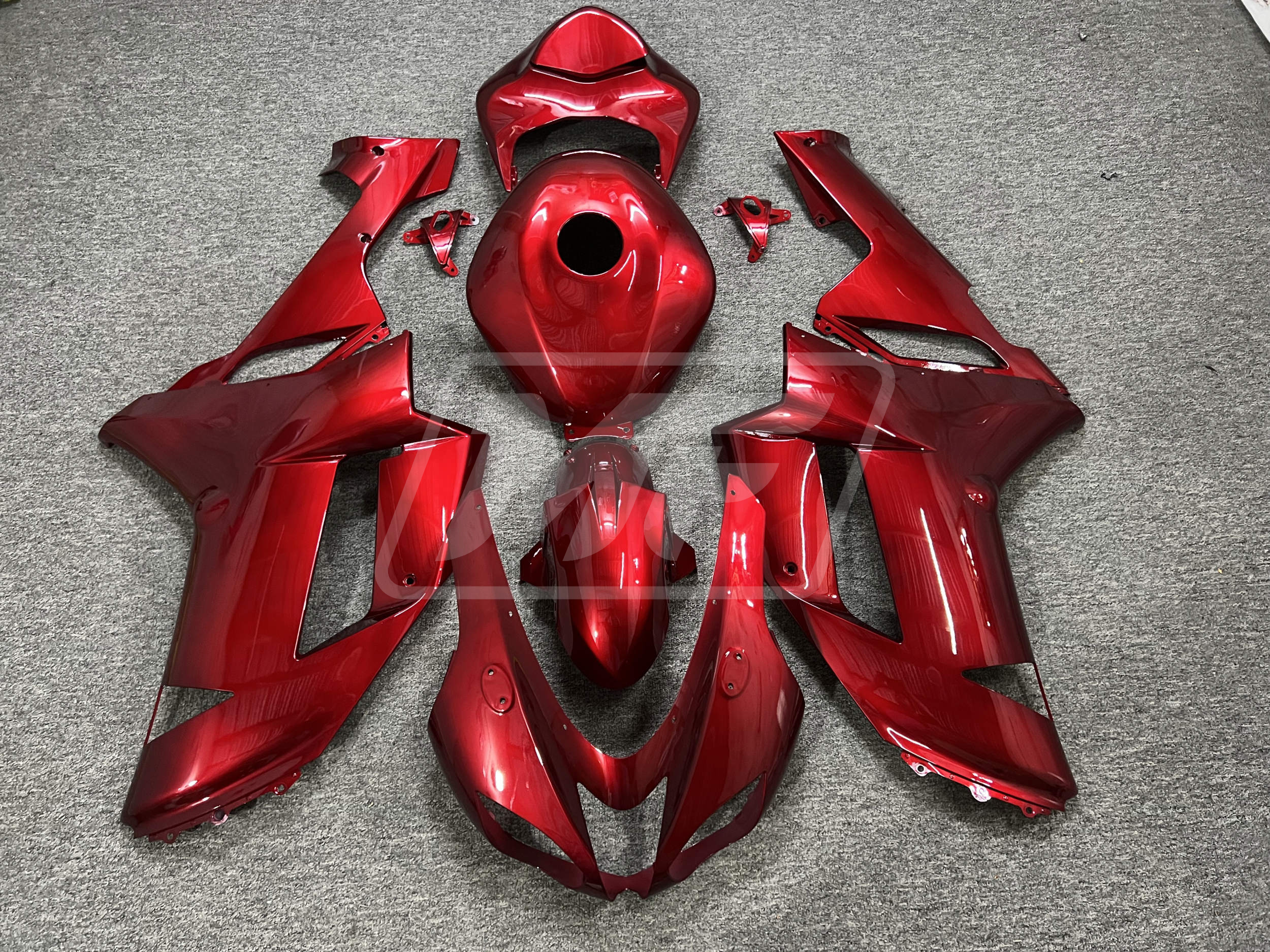 Kawasaki ZX6R 2007-2008 Gloss Candy Red ABS Fairings | Monster