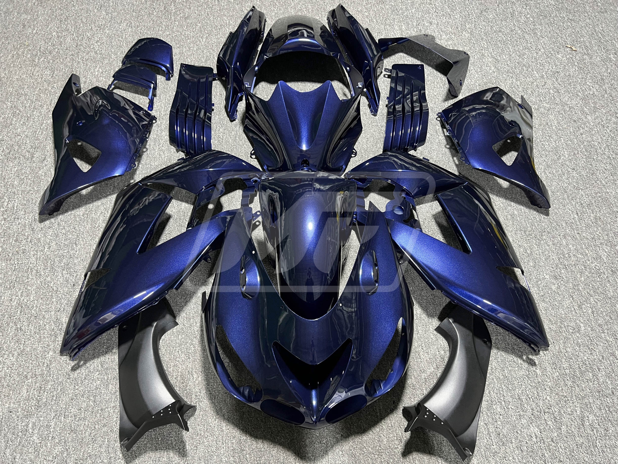 Kawasaki ZX14R 2006-2011 Gloss Dark Blue ABS Fairings | Monster
