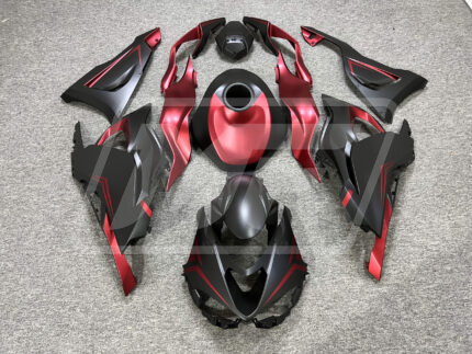 Kawasaki ZX6R 2024-2026 Matte Black & Red ABS Fairings | Monster Fairings