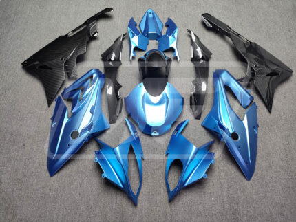 BMW S1000RR 2015-2016 Matte Blue with Carbon Fiber Style ABS Fairings | Monster Fairings
