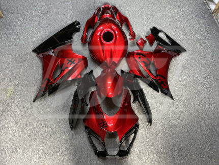 Suzuki GSXR 1000 2017-2025 Gloss Candy Red & Black ABS Fairings | Monster Fairings