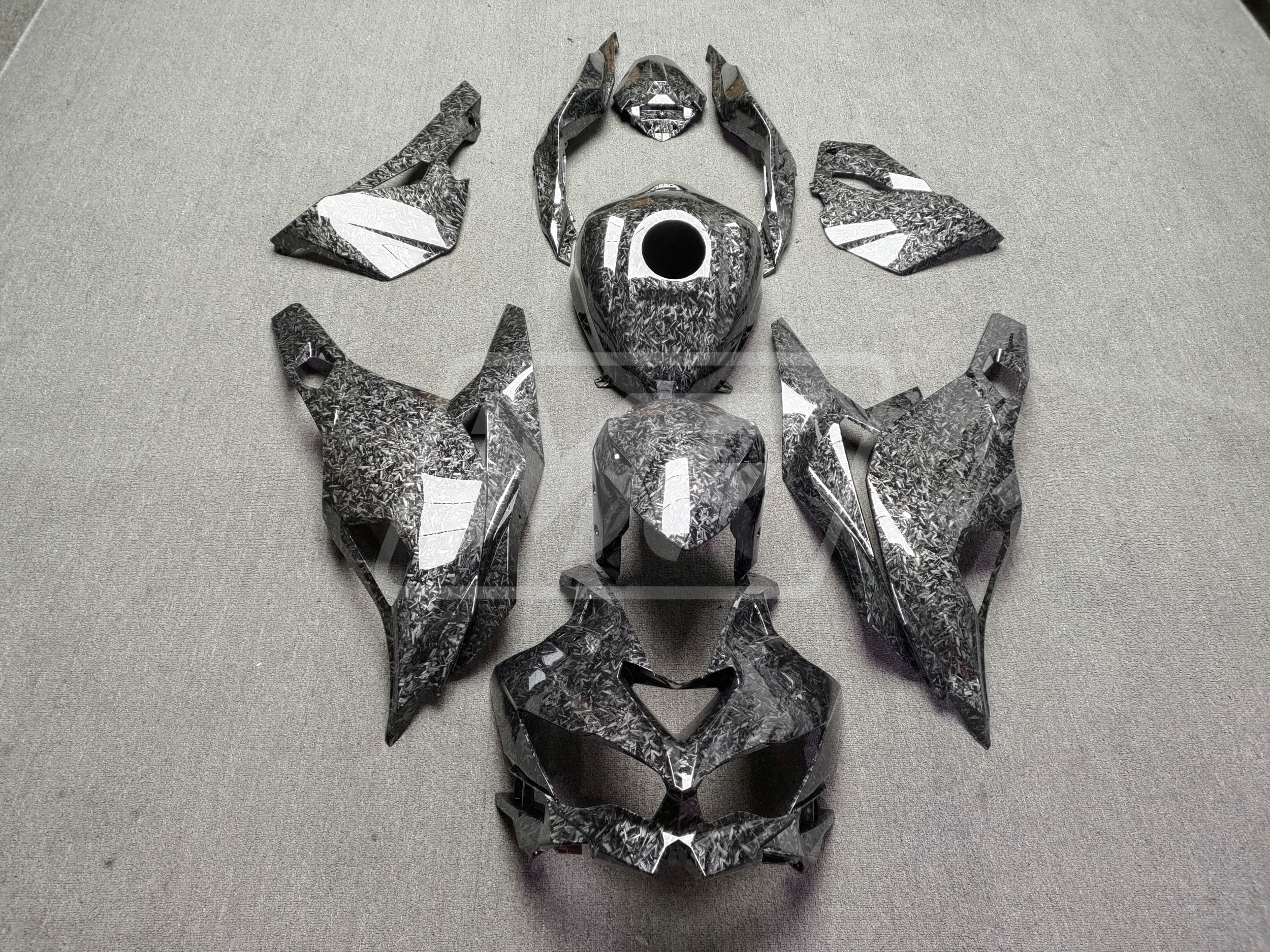 Kawasaki ZX4RR 2020-2025 Gloss Forged Carbon Fiber Style ABS