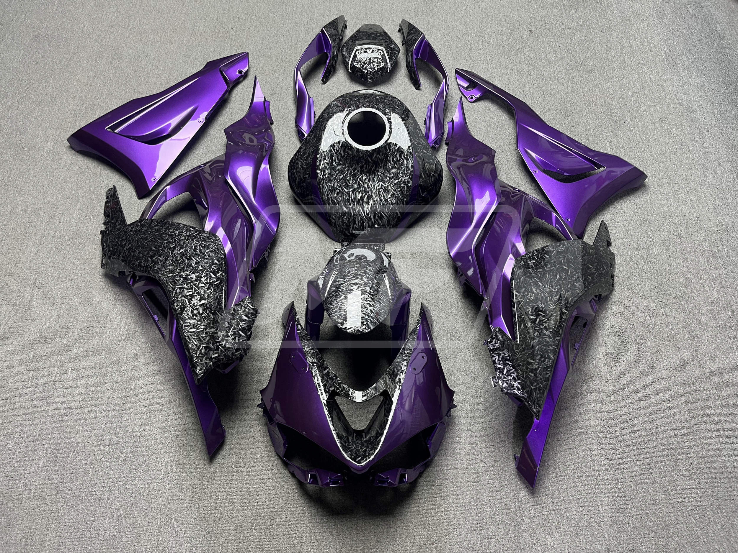 Kawasaki ZX6R 2024-2026 Gloss Forged Carbon Fiber Style with