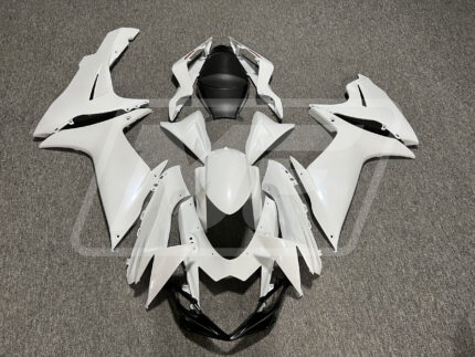 Suzuki GSXR 600-750 2011-2026 Pearl White with Black ABS Fairings | Monster Fairings