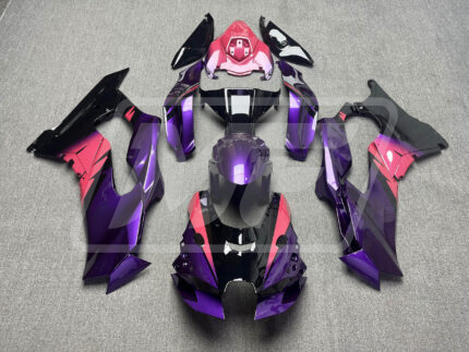 Kawasaki ZX10R 2021-2025 Gloss Purple & Black with Pink ABS Fairings | Monster Fairings