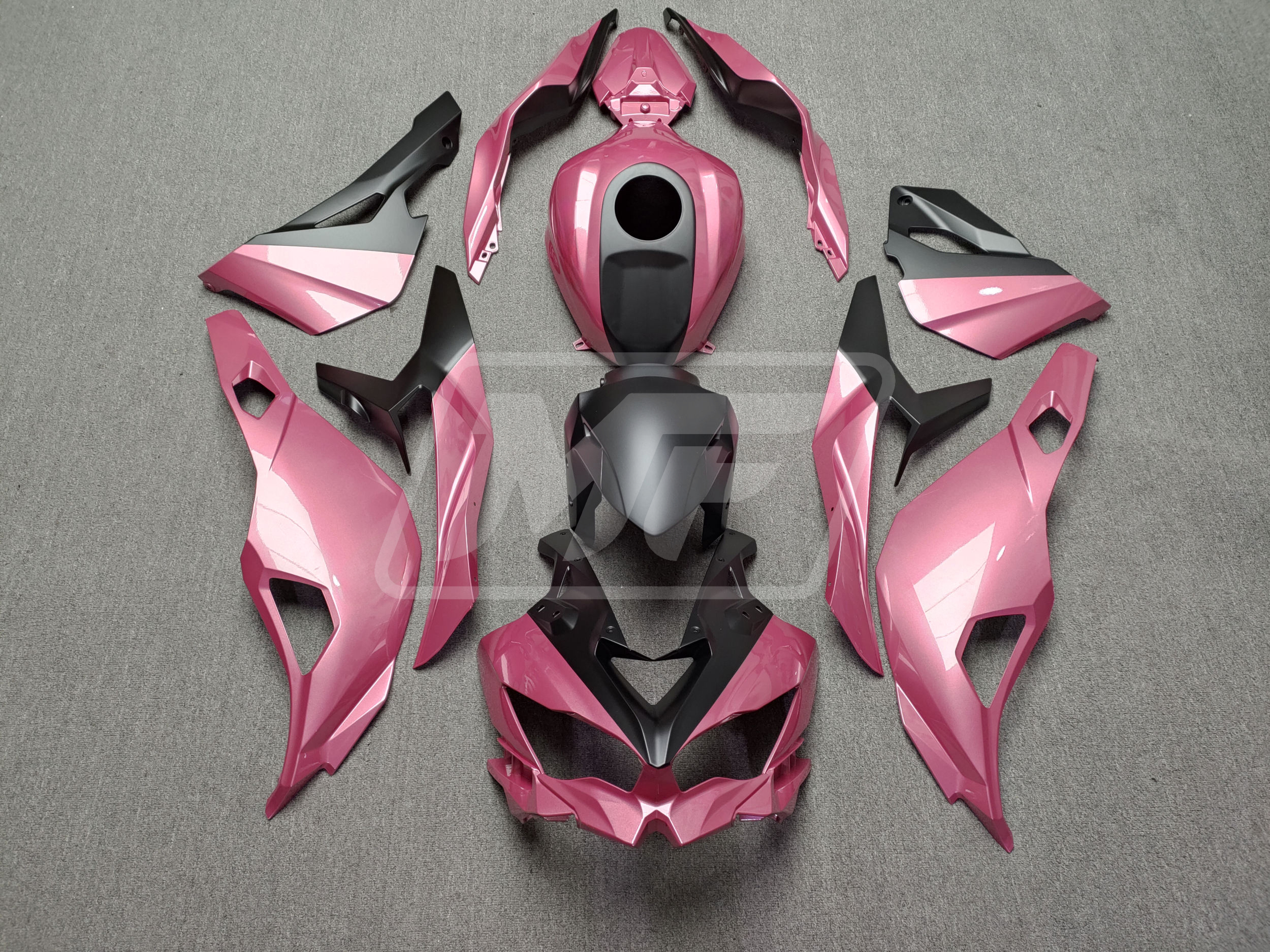 PHARFAITE ピンク Kawasaki ZX4RR 2020-2025 Gloss Pink & Matte Black ABS Fairings