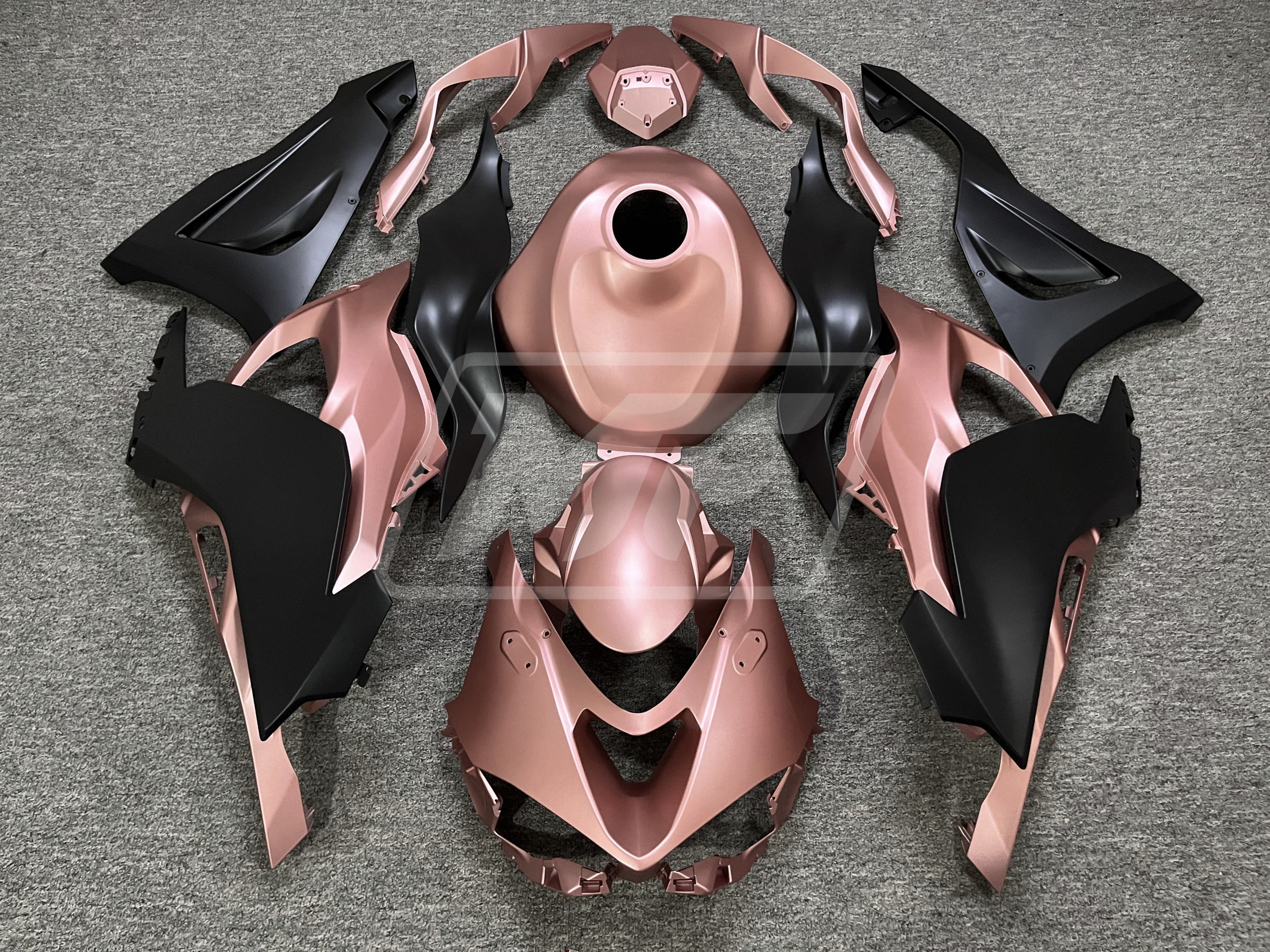 Kawasaki ZX6R 2024-2026 Matte Rose Gold & Black ABS Fairings