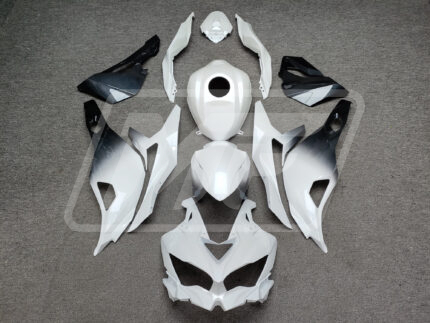 Kawasaki ZX4RR 2020-2025 Gloss White & Metallic Black Gradient ABS Fairings | Monster Fairings