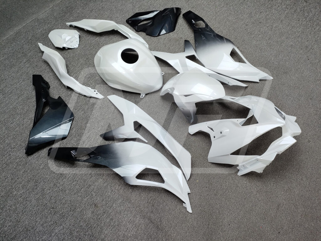 Kawasaki ZX4RR 2020-2025 Gloss White & Metallic Black Gradient ABS