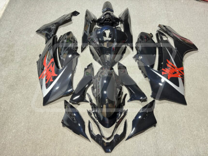 Suzuki GSXR 1300 2021-2025 Gloss Pearl Black with Blue Flakes & Red with Silver ABS Fairings | Monster Fairings