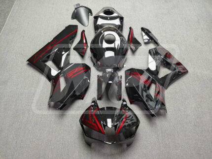Honda CBR600RR 2013-2026 Gloss Metallic Gray with Red ABS Fairings | Monster Fairings