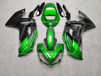 Kawasaki Ninja 650R 2012-2016 Gloss Black & Green ABS Fairings | Monster Fairings
