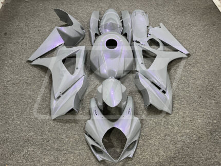 Suzuki GSXR 1000 2007-2008 Gloss Nardo Gray & Purple Chameleon ABS Fairings | Monster Fairings