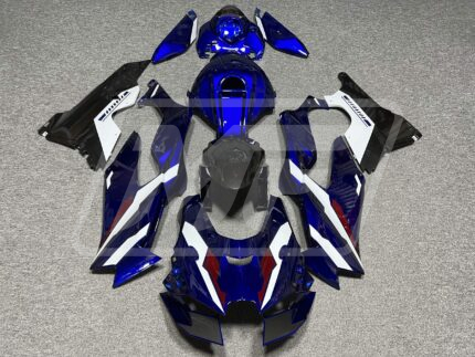 Kawasaki ZX10R 2021-2026 Gloss Blue & Metallic Black with White & Red ABS Fairings | Monster Fairings