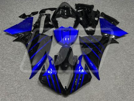 Yamaha R1 2012-2014 Gloss Black & Blue ABS Fairings | Monster Fairings