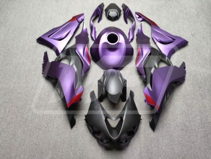 Kawasaki ZX6R 2024-2026 Matte Purple & Black with Red ABS Fairings | Monster Fairings