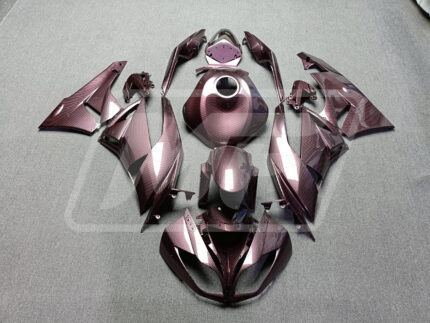(IN STOCK TX) Kawasaki ZX6R 2009-2012 Gloss Pink Carbon Fiber Style ABS Fairings | Monster Fairings