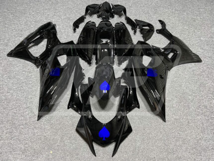 (IN STOCK) Yamaha R7 2021-2025 Gloss Black with Blue ABS Fairings | Monster Fairings