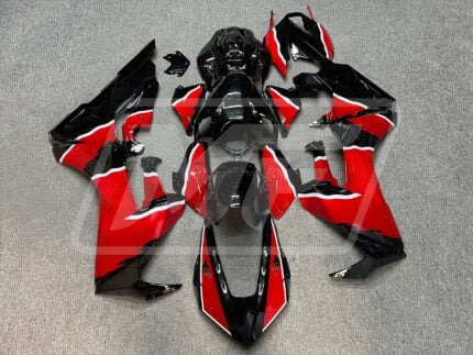 Honda CBR1000RR 2017-2026 Gloss Black & Red with White ABS Fairings | Monster Fairings