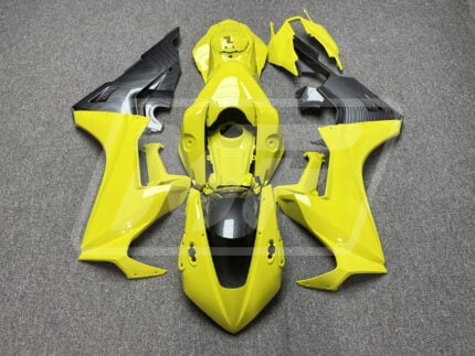 Honda CBR1000RR 2017-2026 Gloss High Viz Yellow & Carbon Fiber Style ABS Fairings | Monster Fairings