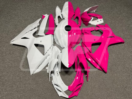 Suzuki GSXR 1000 2009-2016 Gloss Hot Pink & White Split ABS Fairings | Monster Fairings