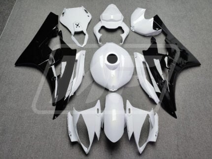 Yamaha R6 2006-2007 Gloss Black & White with Gold Pearl Flakes ABS Fairings | Monster Fairings