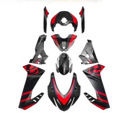 Aprilia RS457 2024-2026 Gloss Black & Red ABS Fairings | Monster Fairings