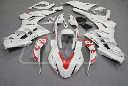 Aprilia RSV4 1100 2021-2024 Matte White with Red ABS Fairings | Monster Fairings