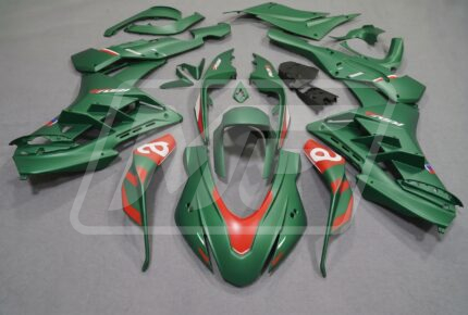 Aprilia RSV4 1100 2021-2024 Matte Green with Red ABS Fairings | Monster Fairings