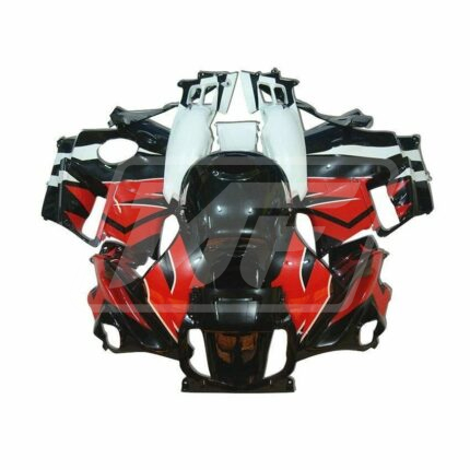 Honda CBR600F2 1991-1994 Gloss Black & Red with White ABS Fairings | Monster Fairings