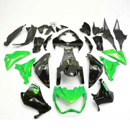 Kawasaki Z800 2013-2018 Gloss Black & Green ABS Fairings | Monster Fairings