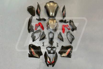 Kawasaki Z900 2025-2026 Gloss Black & Grey with Red ABS Fairings | Monster Fairings