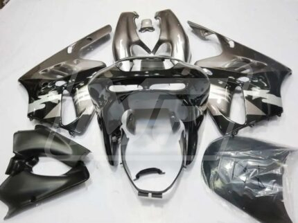 Kawasaki ZX9R 1994-1997 Gloss Black & Silver ABS Fairings | Monster Fairings