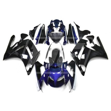 Yamaha FJR1300 2007-2011 Gloss Black & Blue with White ABS Fairings | Monster Fairings
