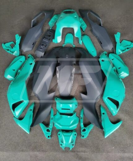 Yamaha FZ07/MT07 2012-2017 Matte Black & Teal ABS Fairings | Monster Fairings