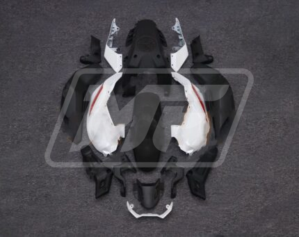 Yamaha MT07 2018-2020 Matte Black & White with Red ABS Fairings | Monster Fairings