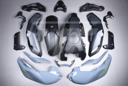 Yamaha MT07 2018-2020 Matte Grey & Black with Yellow ABS Fairings | Monster Fairings