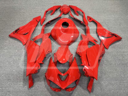 (IN STOCK) Kawasaki ZX6R 2024-2027 Gloss Red with Black ABS Fairings | Monster Fairings